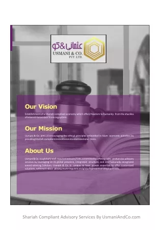 Shariah Compliant Advisory Services