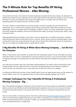 the 9 minute rule for top benefits of hiring