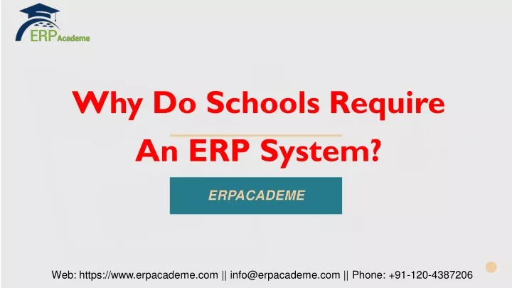 why do schools require an erp system