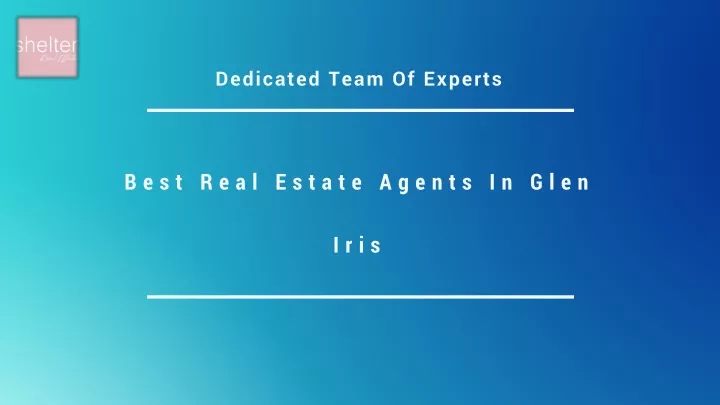 dedicated team of experts