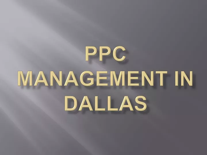 ppc management in dallas