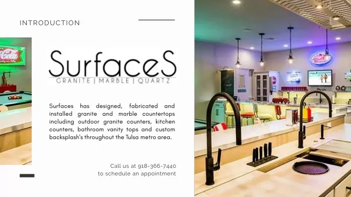 surfaces has designed fabricated and installed