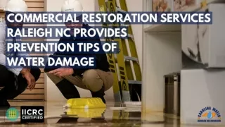 Commercial Restoration Services Raleigh NC Provides Prevention Tips of Water Damage