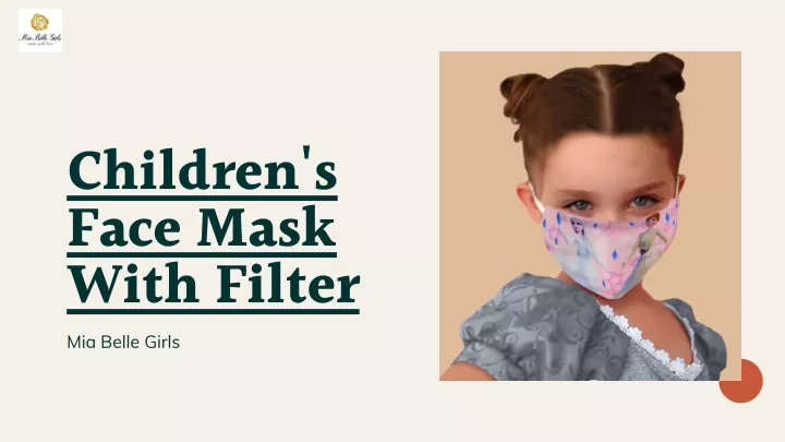 children s face mask with filter mia belle girls
