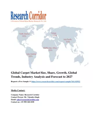 Global Carpet Market Size, Share, Growth, Global Trends, Industry Analysis and Forecast to 2027