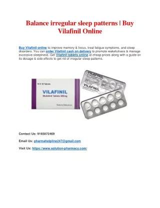 balance irregular sleep patterns buy vilafinil