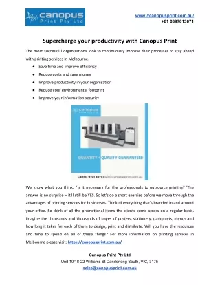 www canopusprint com au 61 0397013071