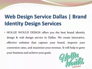 web design service dallas brand identity design services