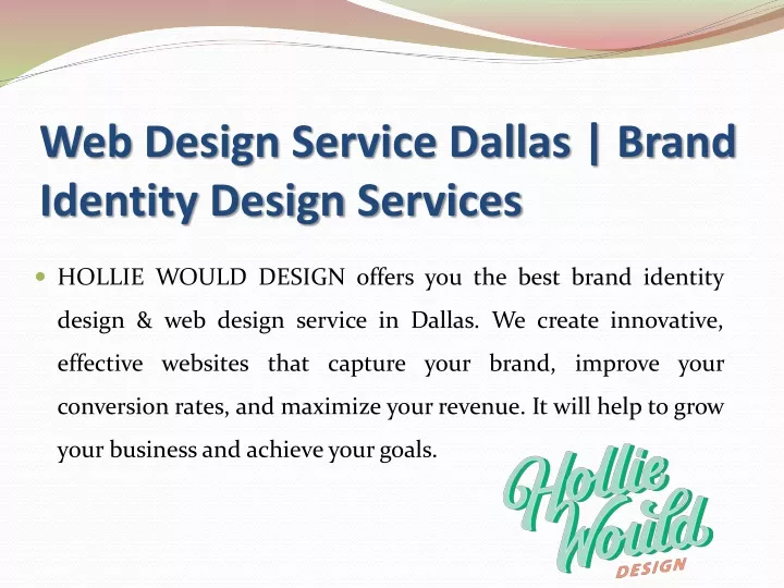 web design service dallas brand identity design services