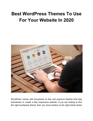 best wordpress themes to use for your website