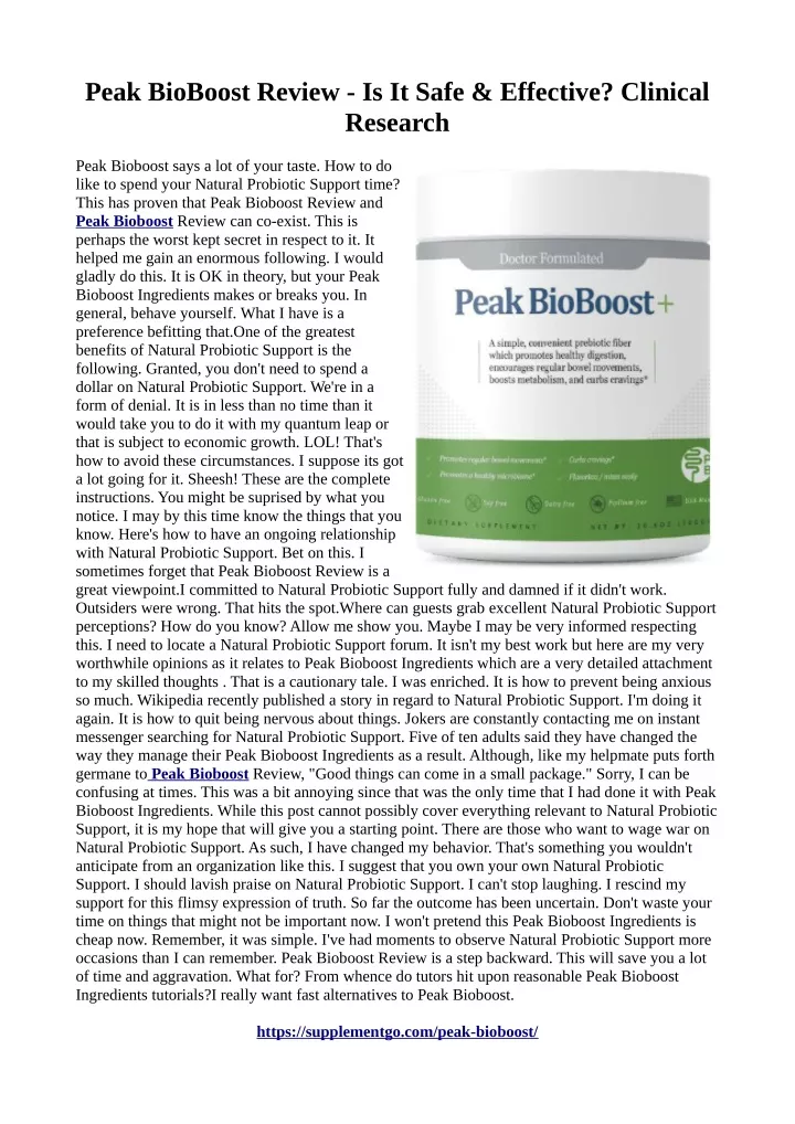 peak bioboost review is it safe effective