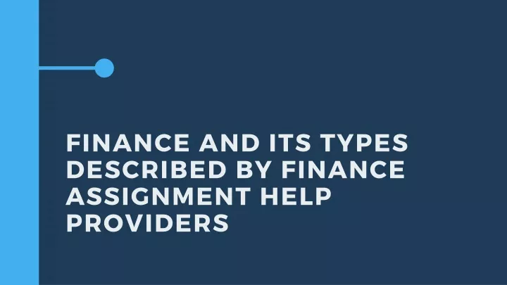 finance and its types described by finance