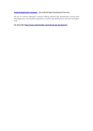 android application company get android