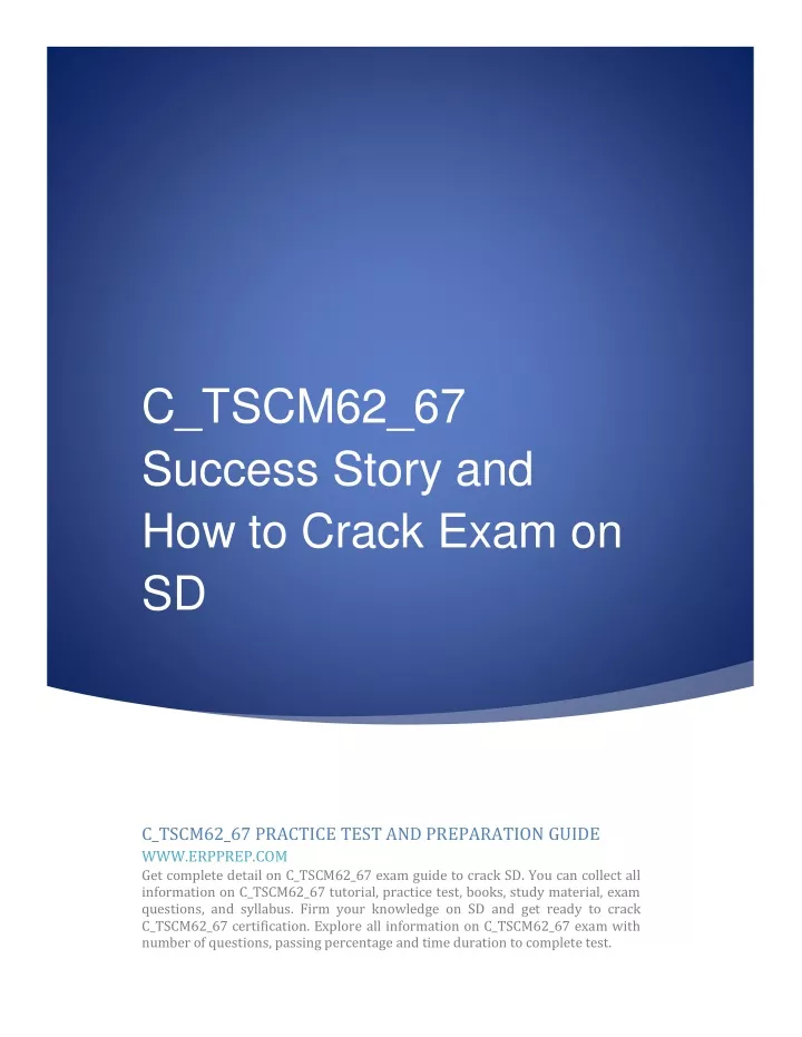 c tscm62 67 success story and how to crack exam