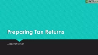 Preparing Tax Returns