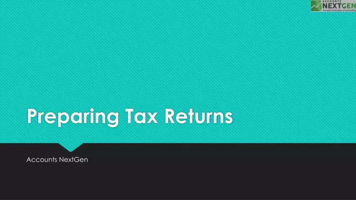 preparing tax returns