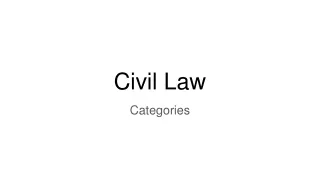 Civil law's Categories