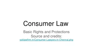 Consumer law rights and protection