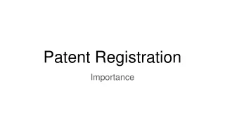 Important of Patent