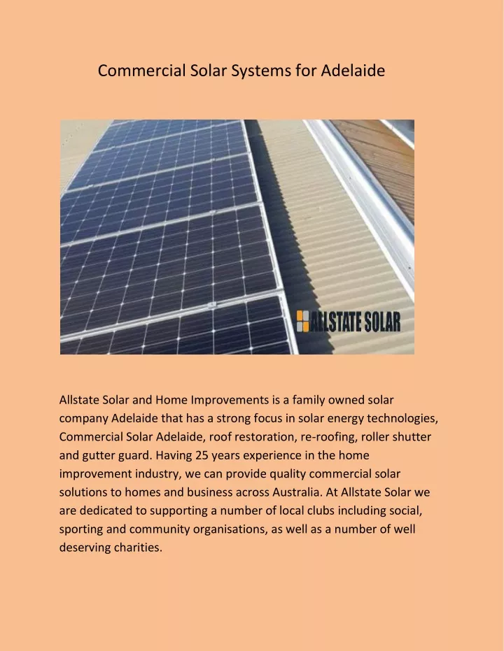 commercial solar systems for adelaide