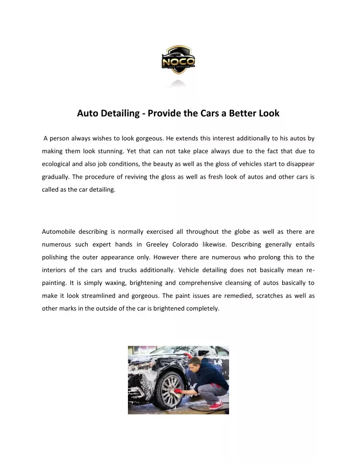 auto detailing provide the cars a better look