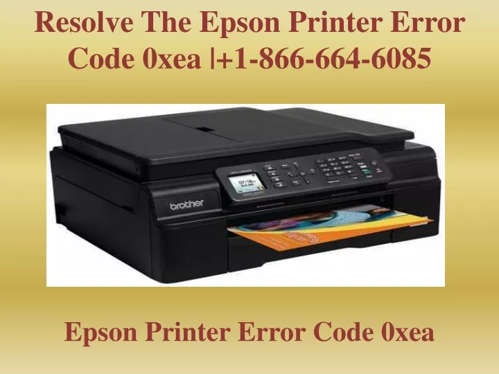 resolve the epson printer error code 0xea