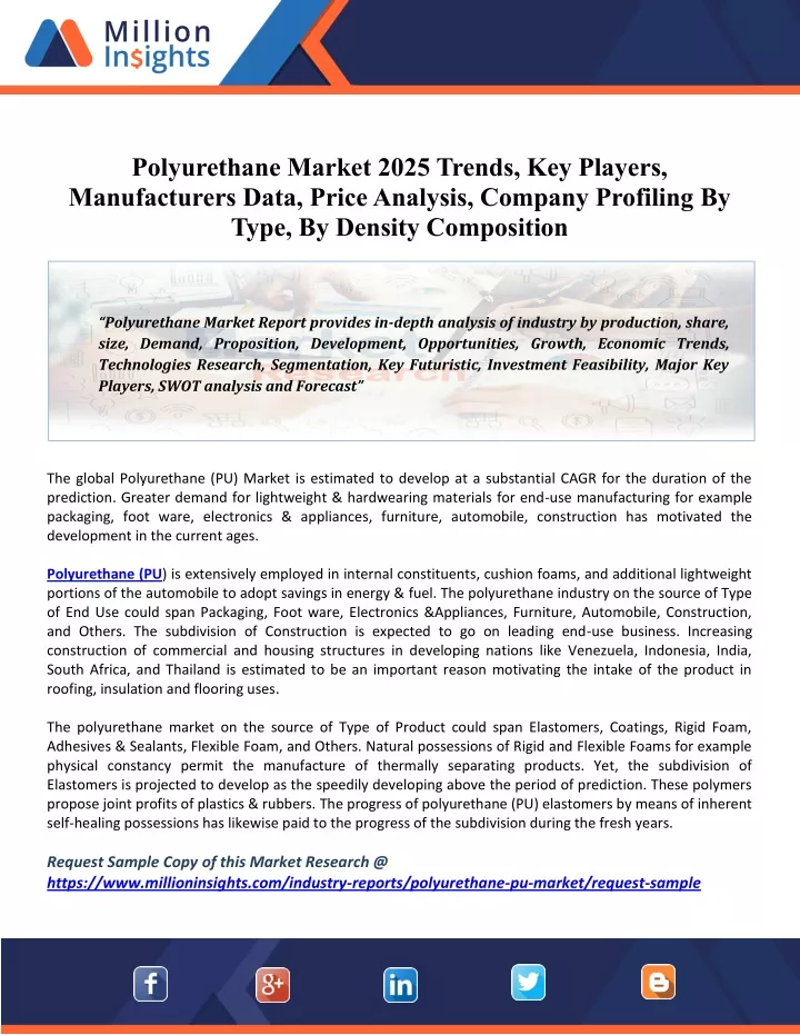 polyurethane market 2025 trends key players