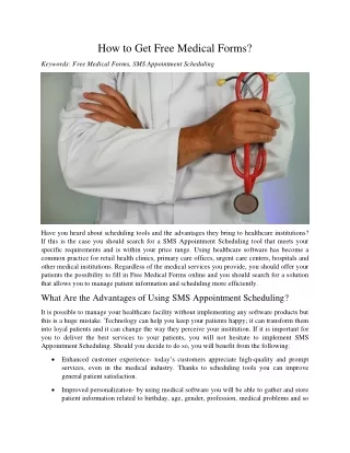 how to get free medical forms