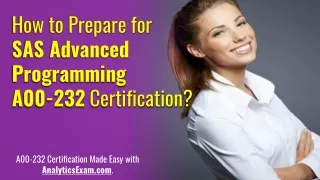 how to prepare for sas advanced programming