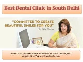 Choose the Best General Dentistry in South Delhi