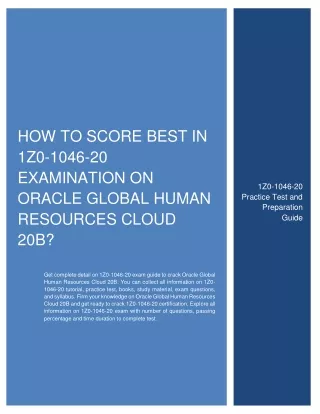 how to score best in 1z0 1046 20 examination