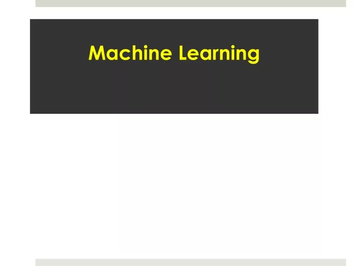 machine learning