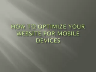 how to optimize your website for mobile devices