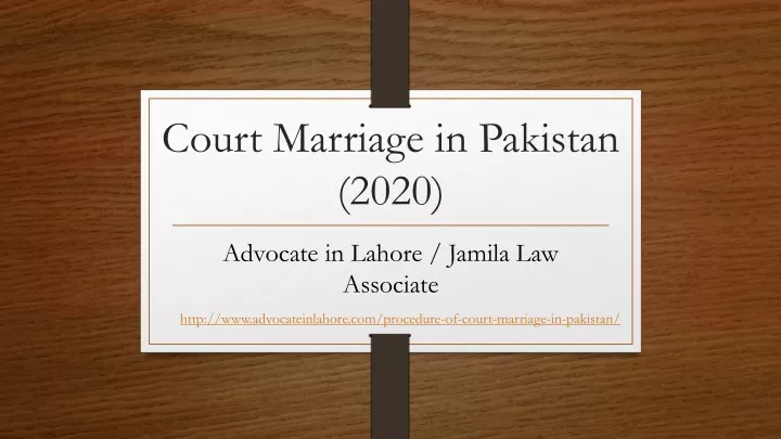 court marriage in pakistan 2020