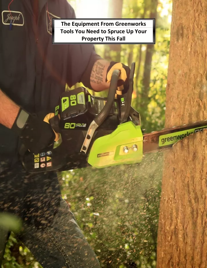 the equipment from greenworks tools you need