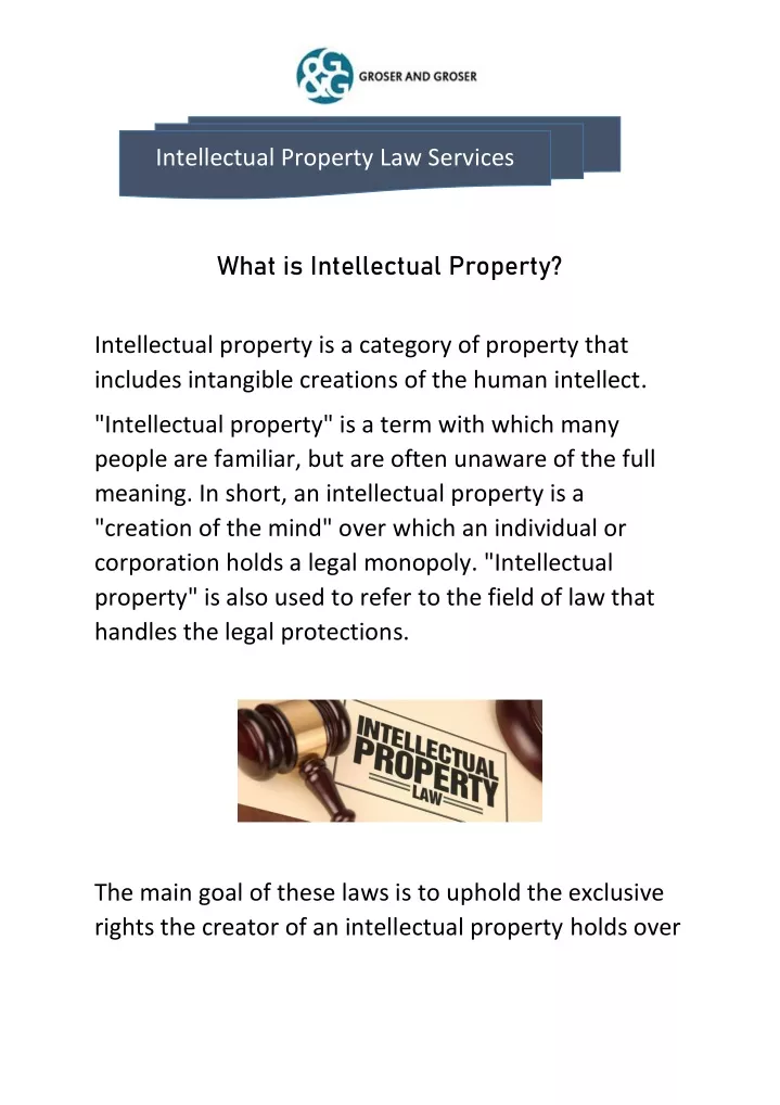 intellectual property law services