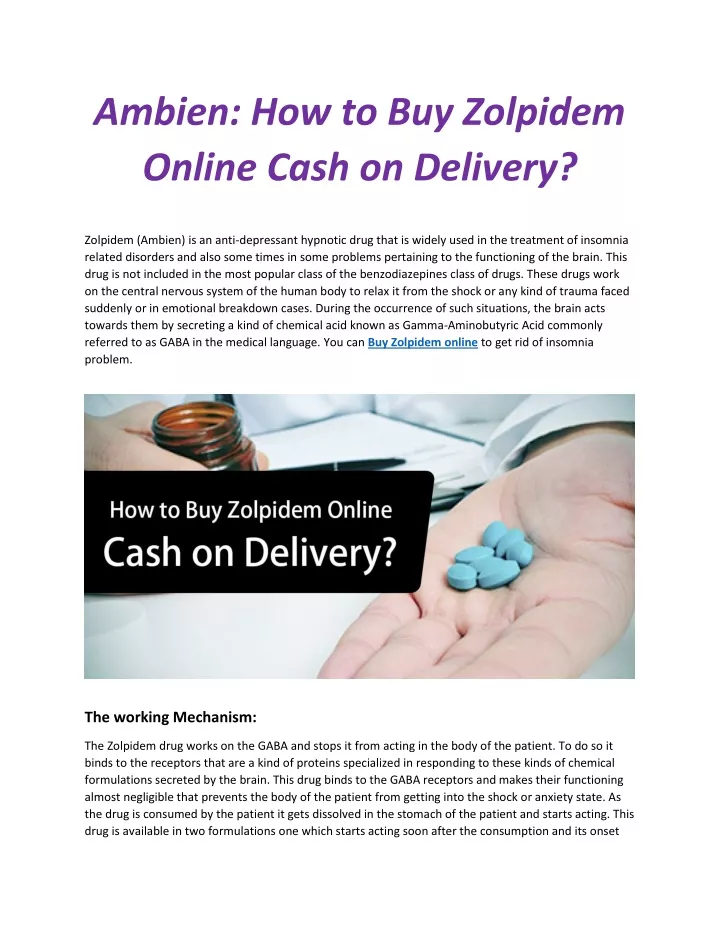 ambien how to buy zolpidem online cash on delivery
