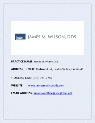 James M. Wilson DDS