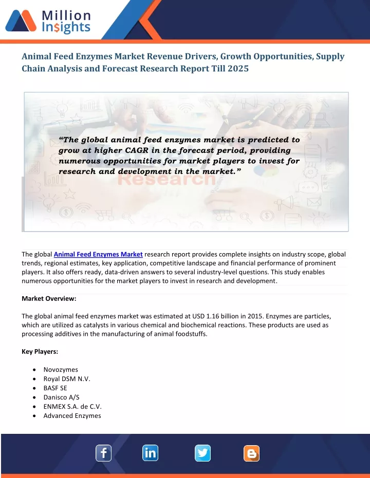 animal feed enzymes market revenue drivers growth