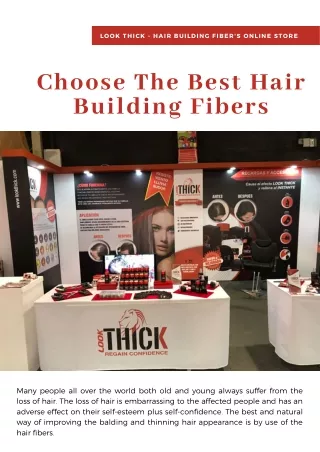 Choose The Perfect Hair Building Hair Fibers