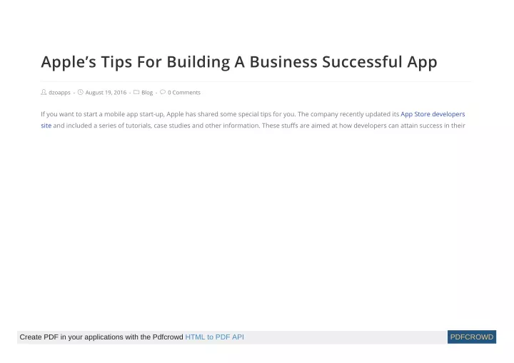 apple s tips for building a business successful