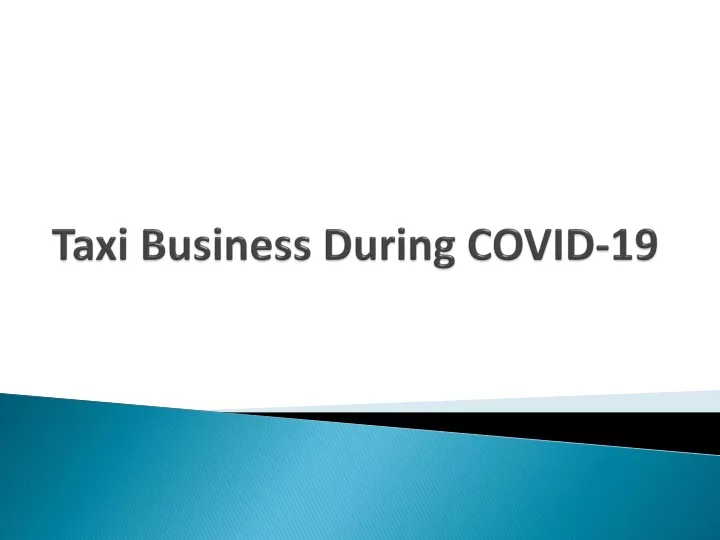 taxi business during covid 19