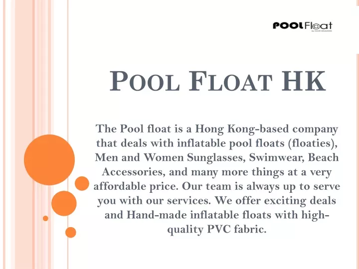 pool float hk