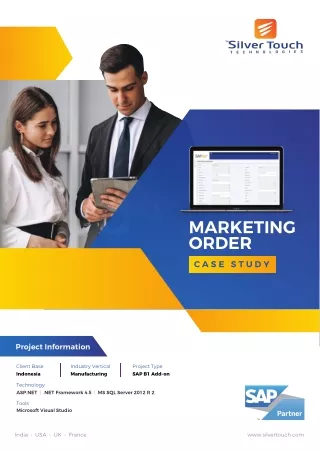 MARKETING ORDER CASE STUDY - Silver Touch Technologies