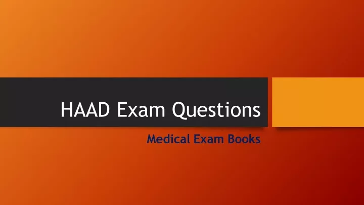 haad exam questions