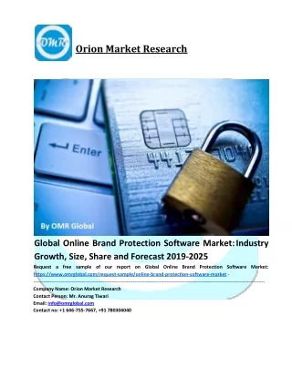 Global Online Brand Protection Software Market Size, Industry Trends, Share and Forecast 2019– 2025