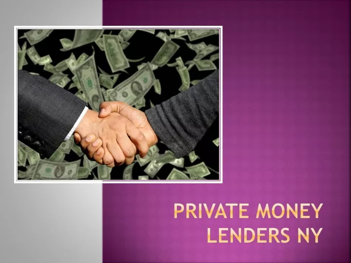 private money lenders ny