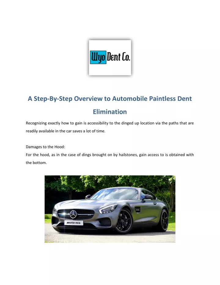 a step by step overview to automobile paintless