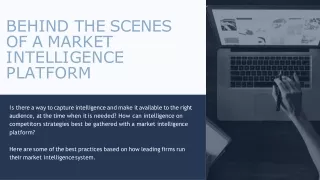 Behind The Scenes Of a Market and Competitive Intelligence Platform