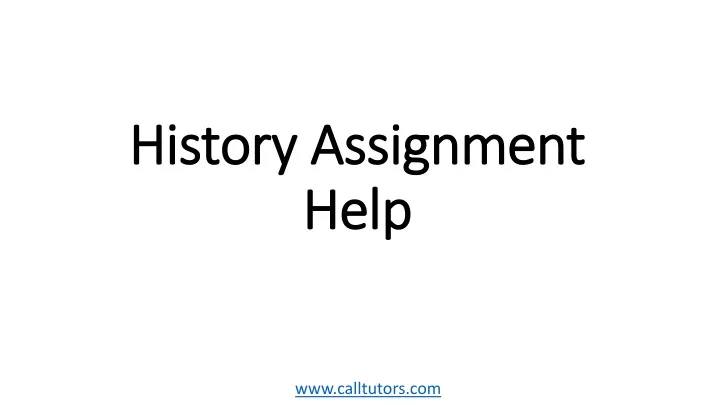 history assignment help